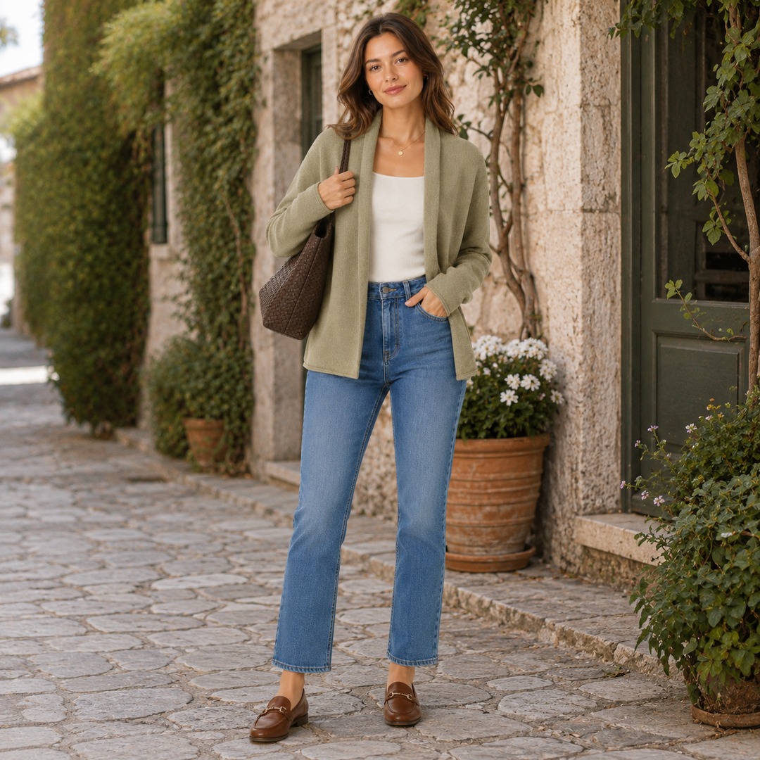 Soft Premium Women's Cashmere Blend Open Cardigan