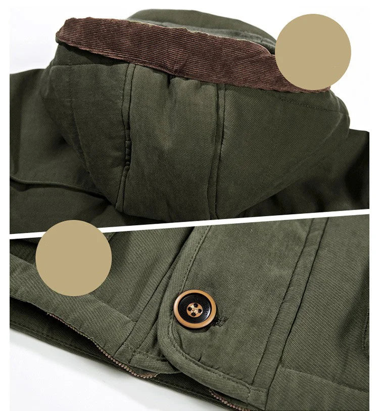 Men's Insulated Heavy-Duty Hooded Winter Coat