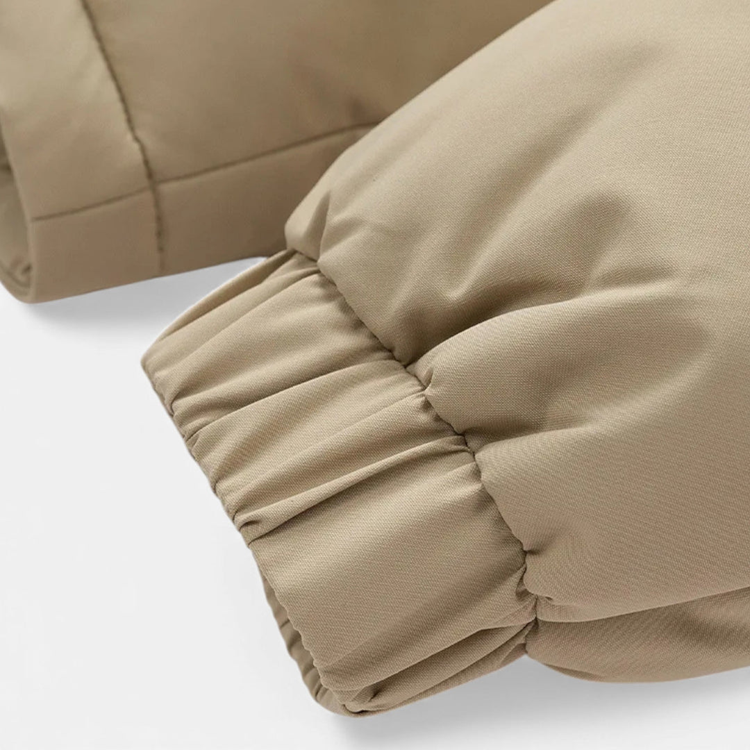 Men's Lined Winter Jacket with Removable Hood