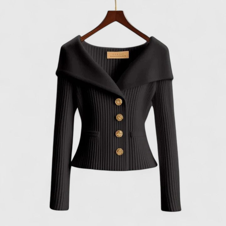 Women's Off-Shoulder Button Cardigan