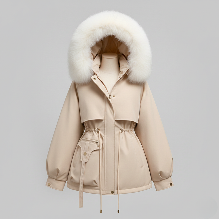 Luxurious Women's Winter Jacket with Faux Fur Trim