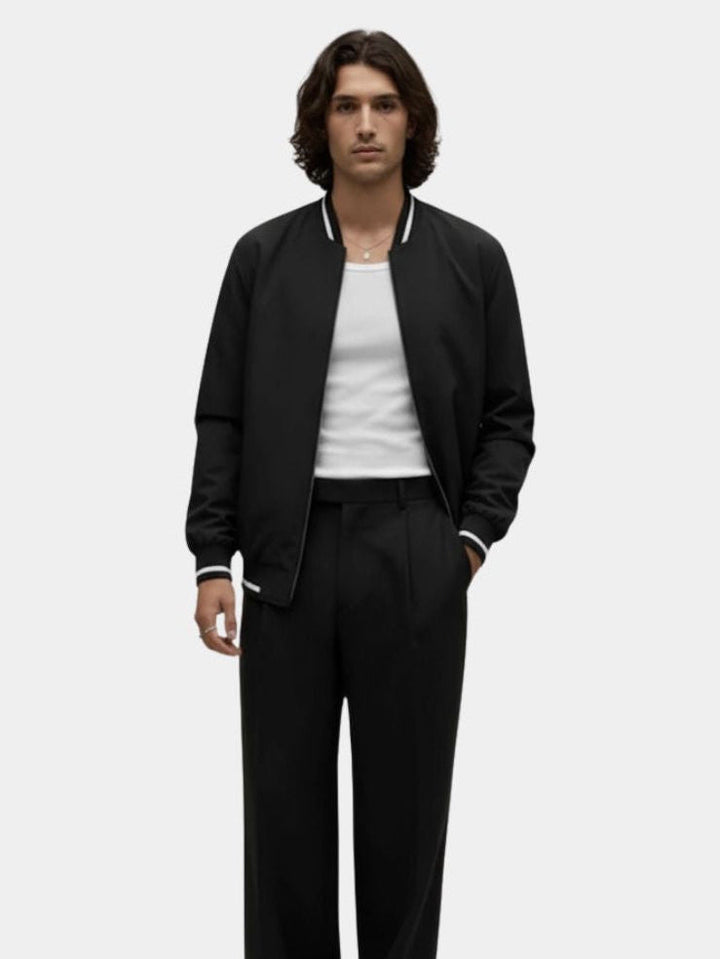 Men's Bomber Jacket Baseball Style - Casual Transitional Jacket with Premium Material