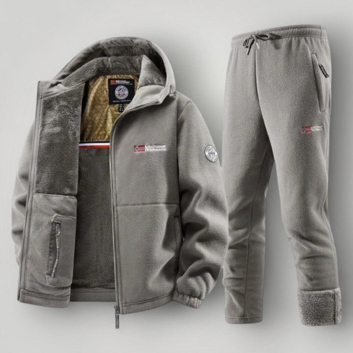 Men's Winter Jacket with Thermal Fleece Lining - Weather-Resistant and Windproof