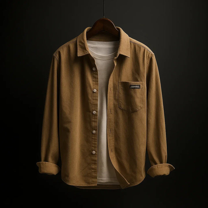 Classic Men's Corduroy Shirt - Soft Texture and Vintage Charm for Casual Wear