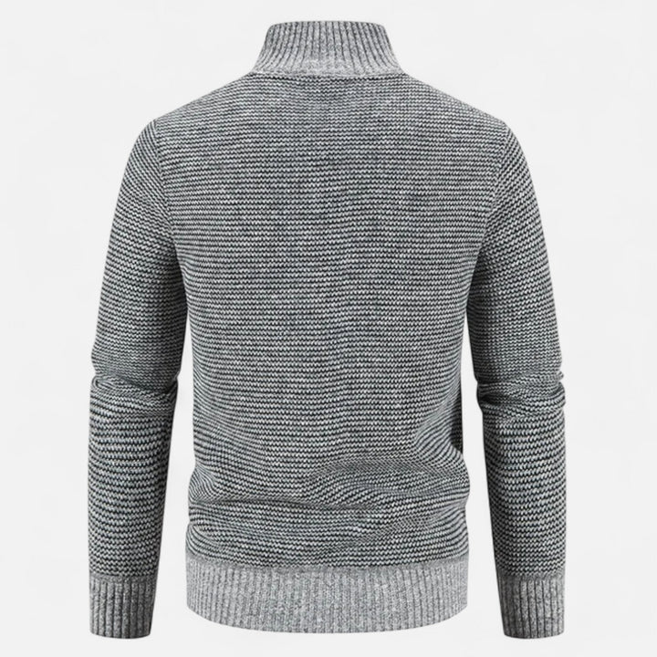 Men's Warm Fleece Patchwork Jacket with Stand Collar