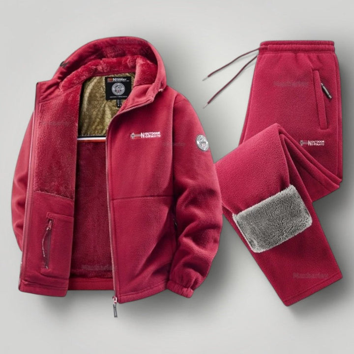 Men's Winter Jacket with Thermal Fleece Lining - Weather-Resistant and Windproof