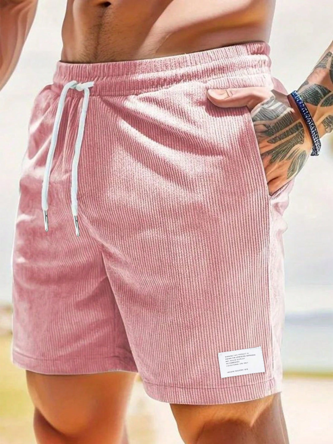 Casual Relaxed-Fit Men's Drawstring Shorts