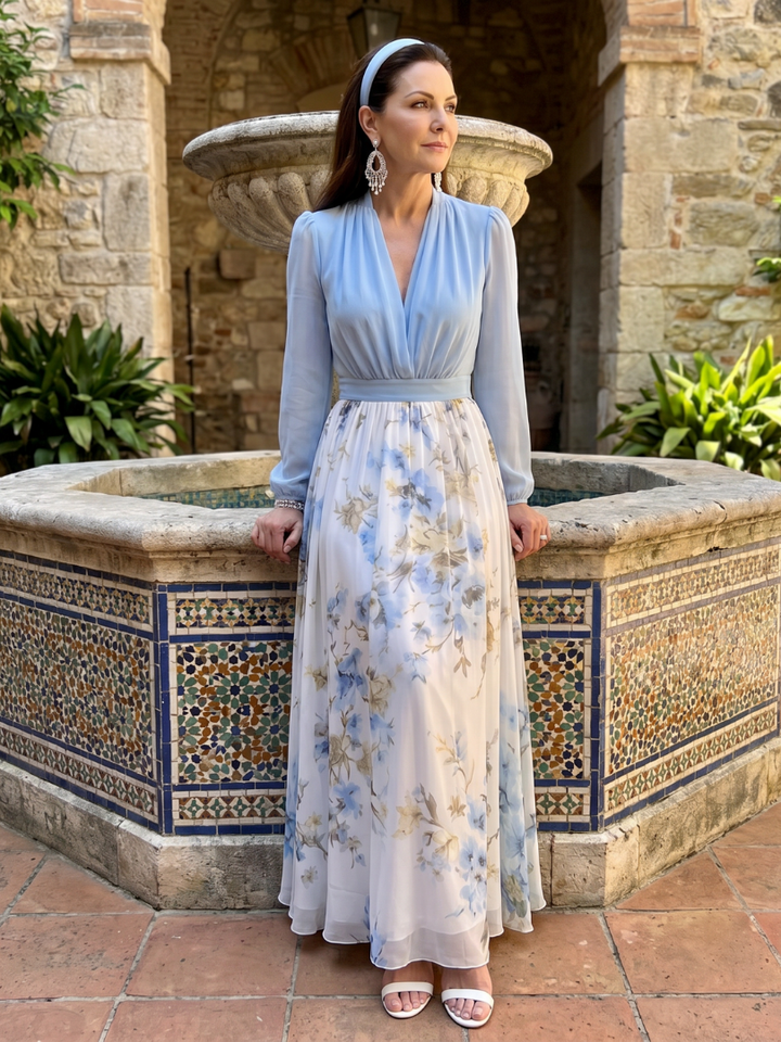 Elegant Floral Women Maxi Dress