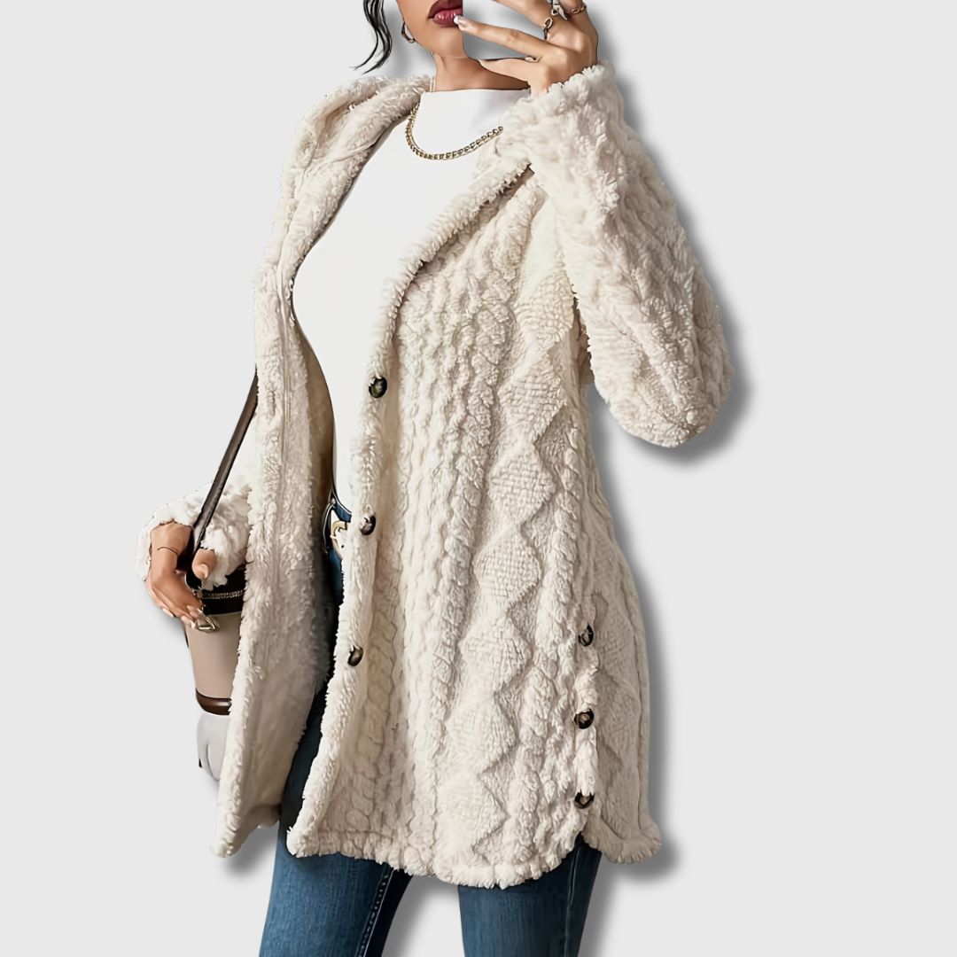 Women's Cozy Hooded Teddy Coat