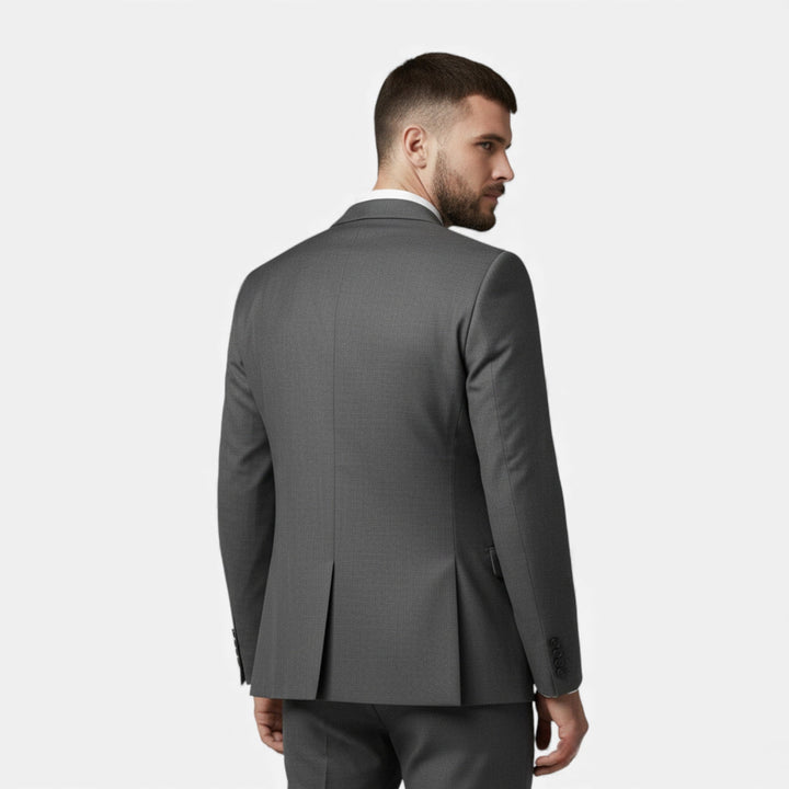 Elegant Single-Breasted Men's Blazer for Business and Formal Occasions