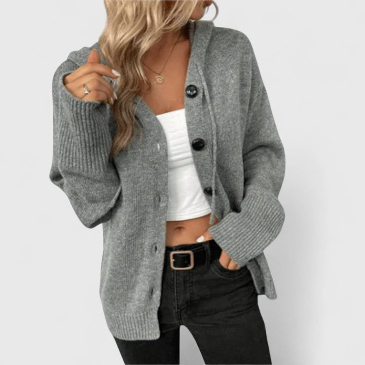 Classic Women's Button-Front Cardigan - Timeless and Versatile