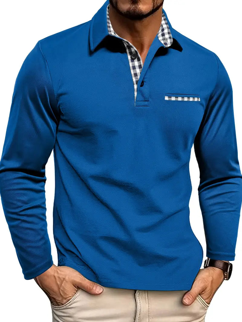 Men's Long Sleeve Polo Shirt – Classic Elegant