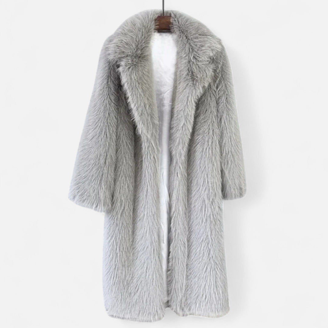 Elegant Long Women's Faux Fur Winter Coat