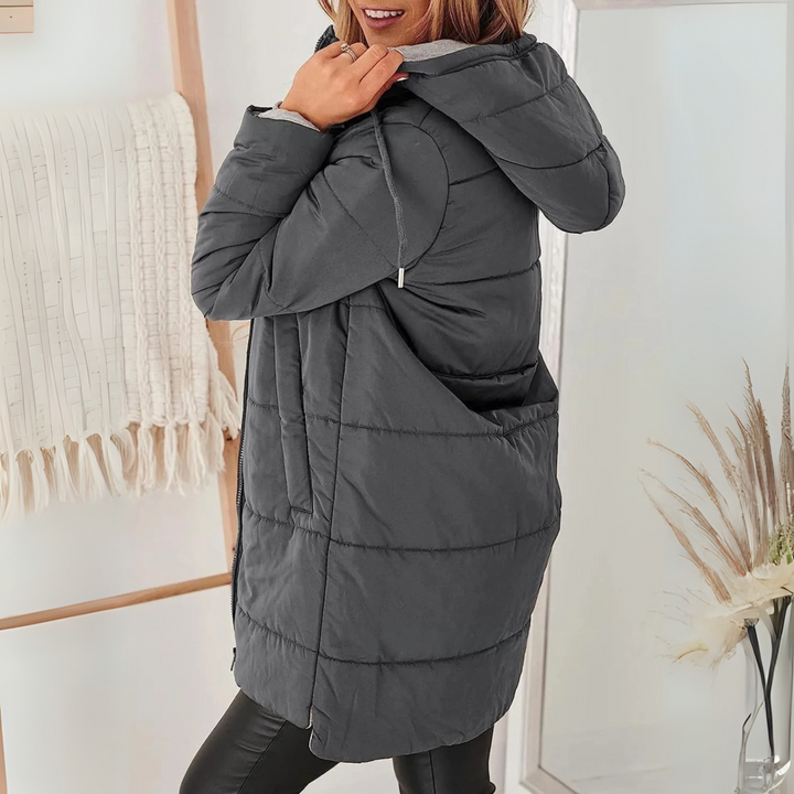 Women's Warm Hooded Down Jacket - Winter Puffer Jacket