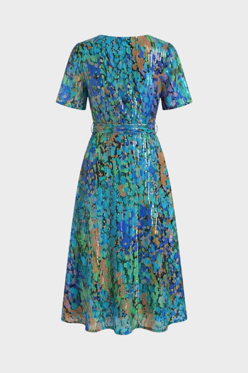 Elegant Printed Women's Wrap Dress