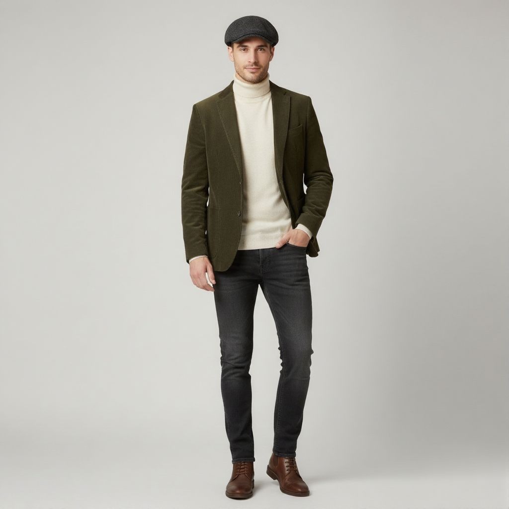 Classic Men's Beret - Adjustable and Timeless Elegant