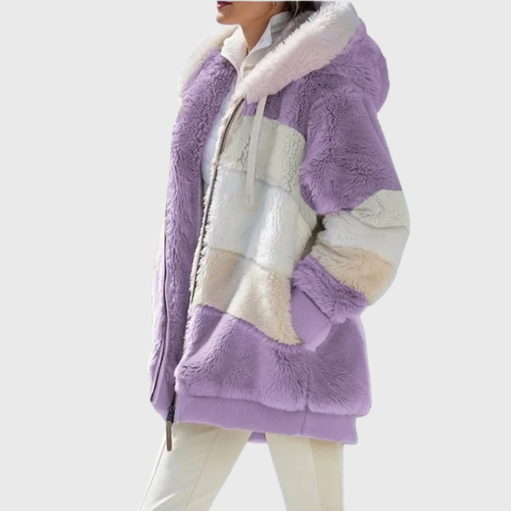 Women's Warm Fleece Winter Jacket with Hood