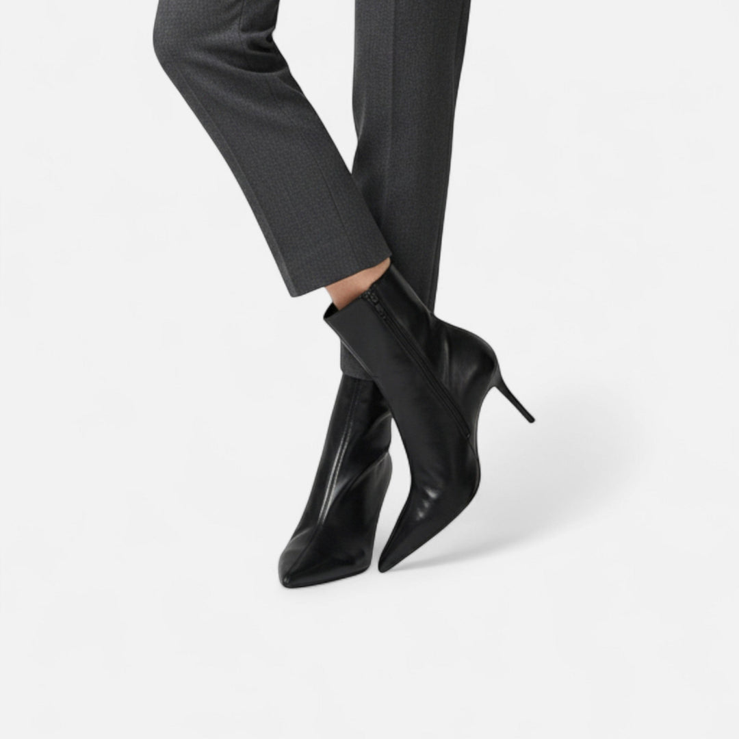 Elegant Women's Heeled Ankle Boots with Pointed Toe