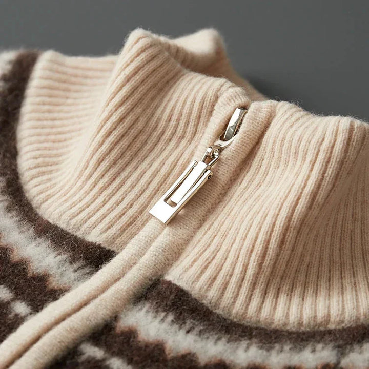 Men's Nordic Half-Zip Knit Sweater