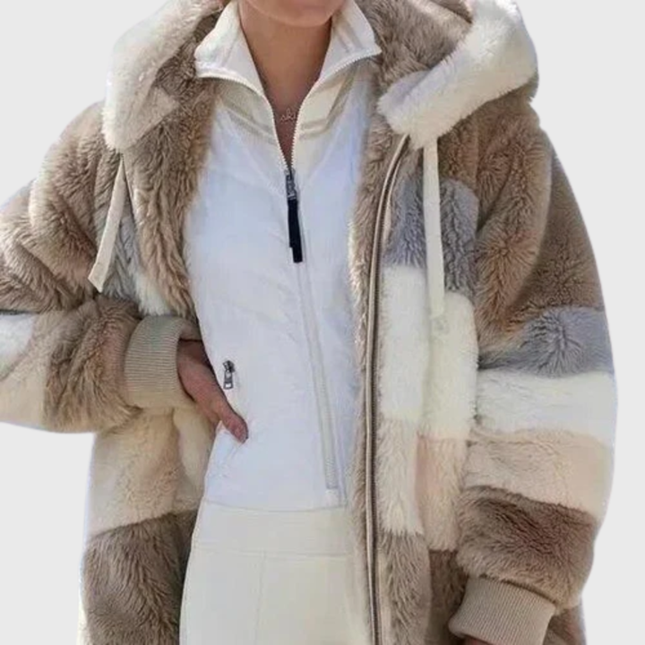 Women's Warm Fleece Winter Jacket with Hood