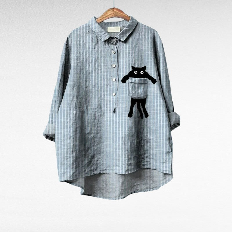 Elegant Breathable Women's Linen Blouse