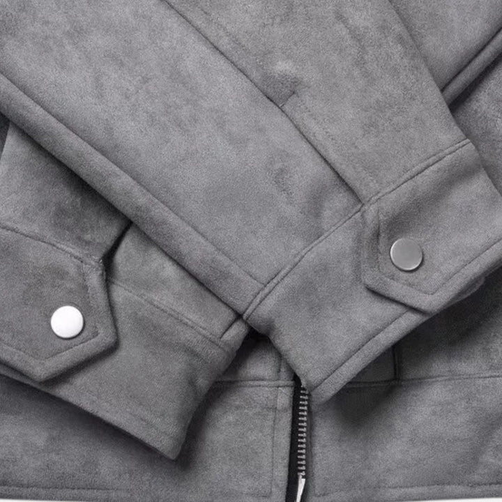 Elegant Suede Men's Jacket
