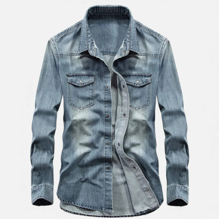 Casual Loose-Fit Men's Denim Shirt