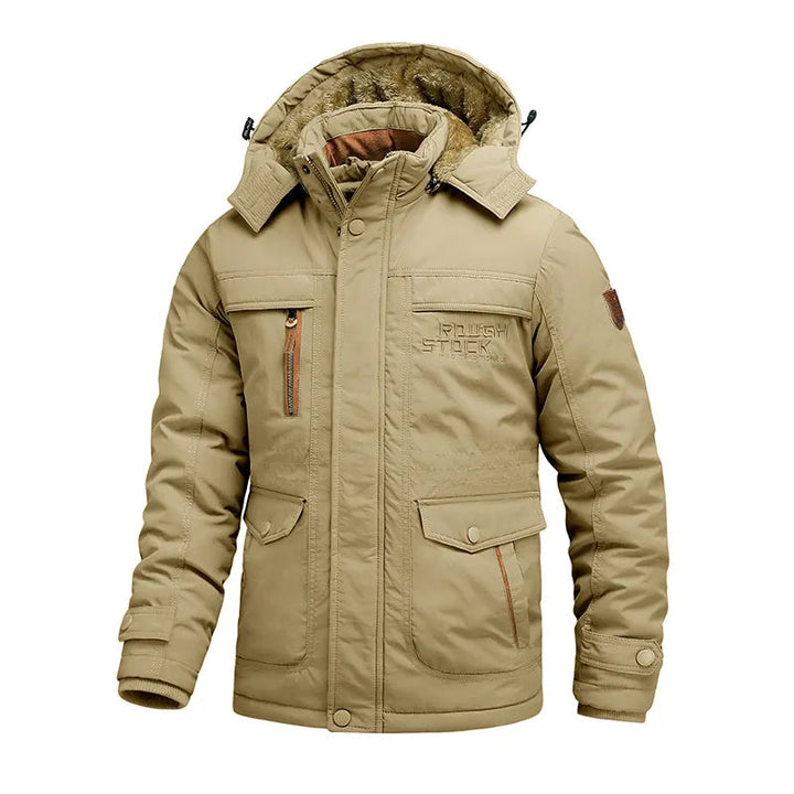 Waterproof Tactical Winter Coat Men's - Lined Parka with Removable Hood