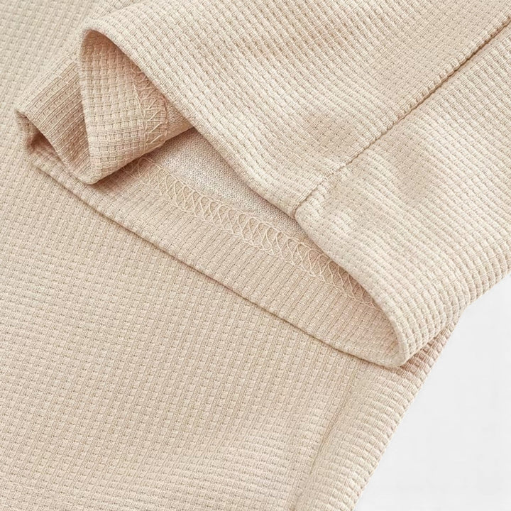 Two-Piece Waffle Knit Men's Casual Outfit