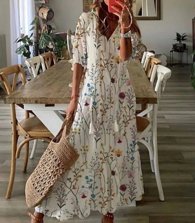 Figure-Flattering Boho Women's Maxi Dress