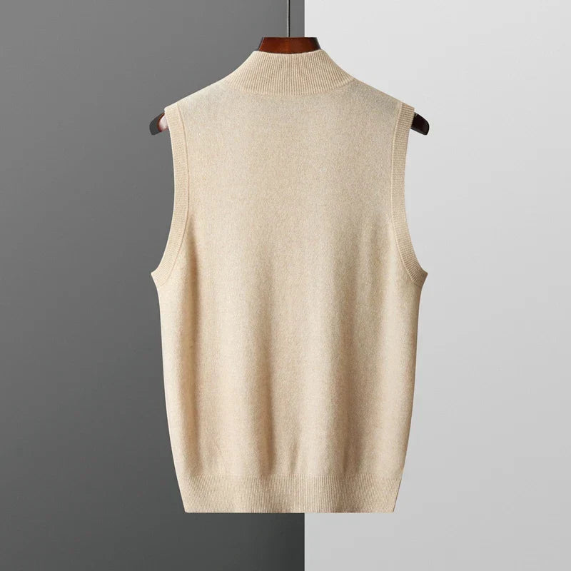 Men's Cashmere Zip-Up Vest