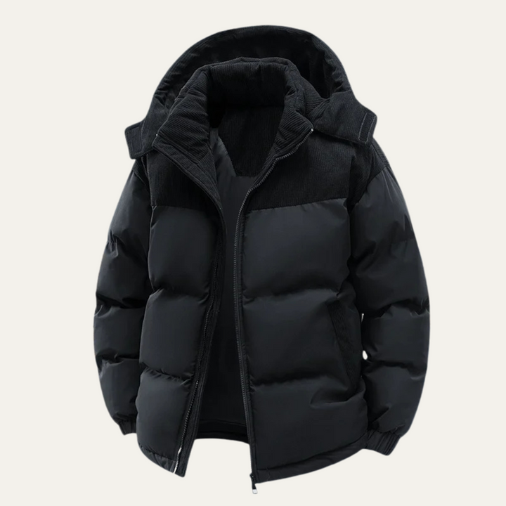 Warm Windproof Men's Winter Puffer Hooded Jacket