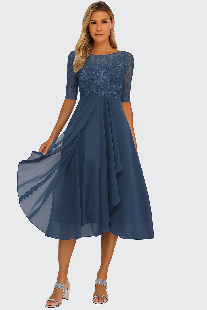 Elegant Summer Women's A-Line Midi Dress