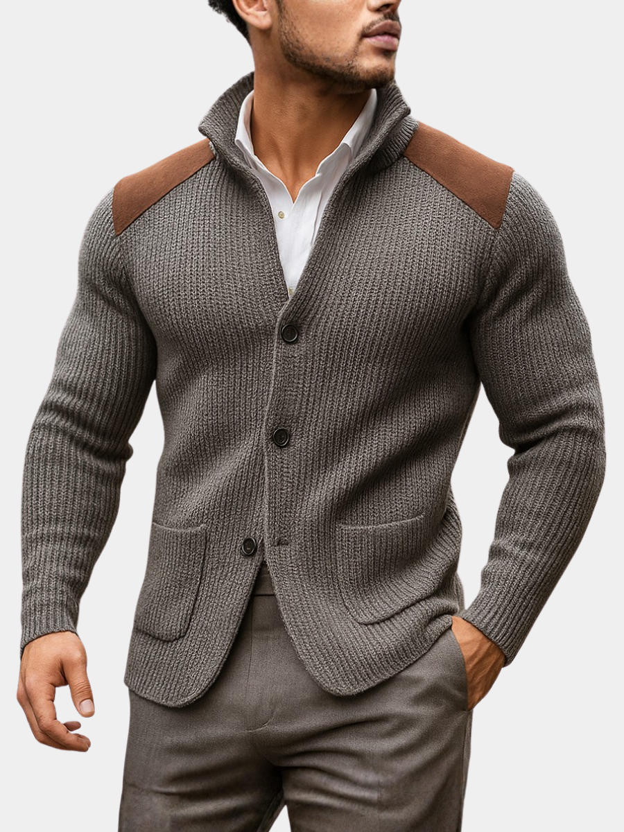 Elegant Men's Knit Blazer - Comfortable and Versatile for Business and Casual Wear
