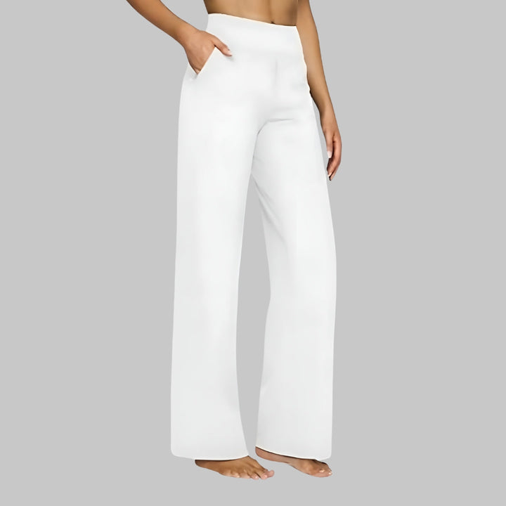 Women's Elegant Jersey Pants with Elastic Waistband