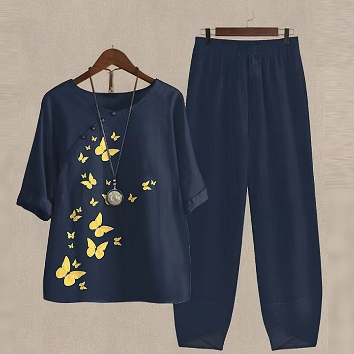 Comfortable Chic Women's Shirt & Trouser Set