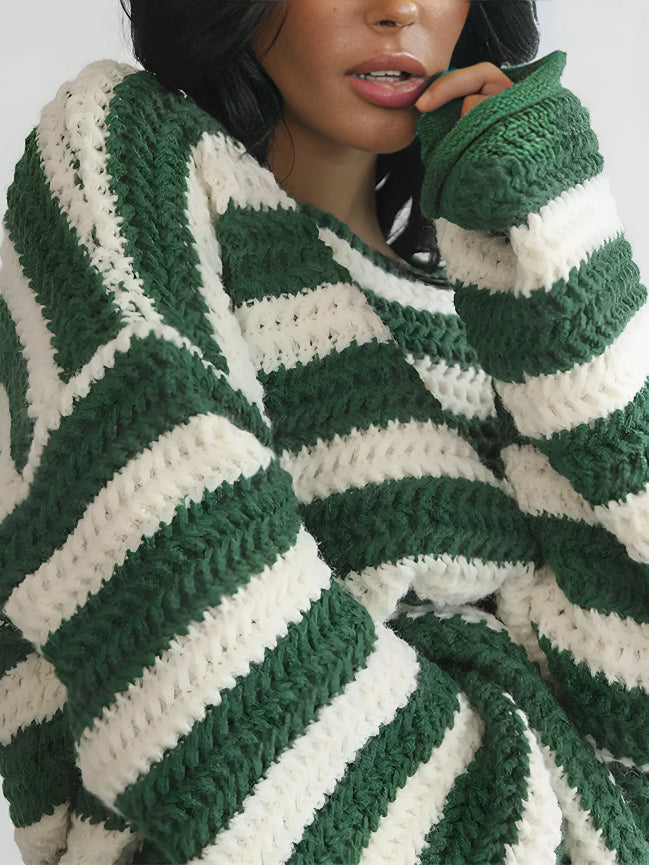 Women's Cozy Soft Knit Pullover Sweater with Relaxed Fit
