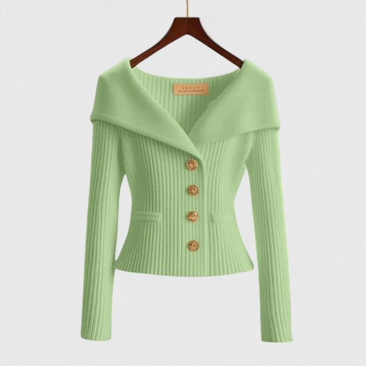 Women's Off-Shoulder Button Cardigan