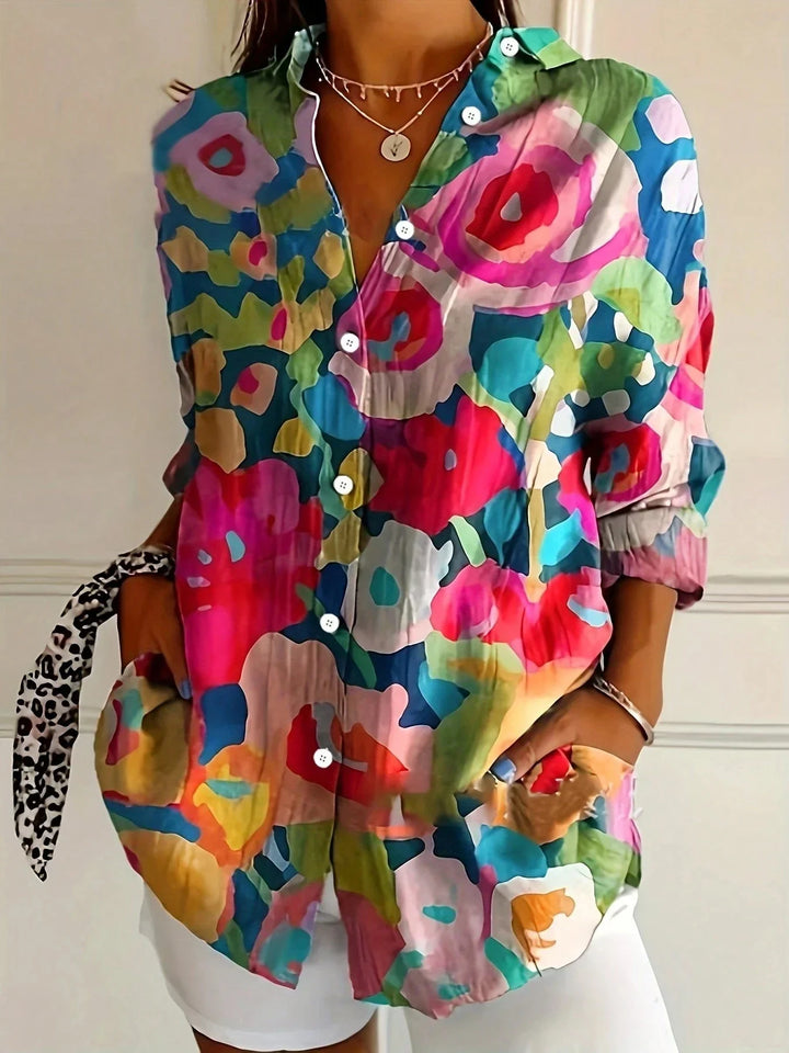 Colorful Women's Blouse with Playful Print