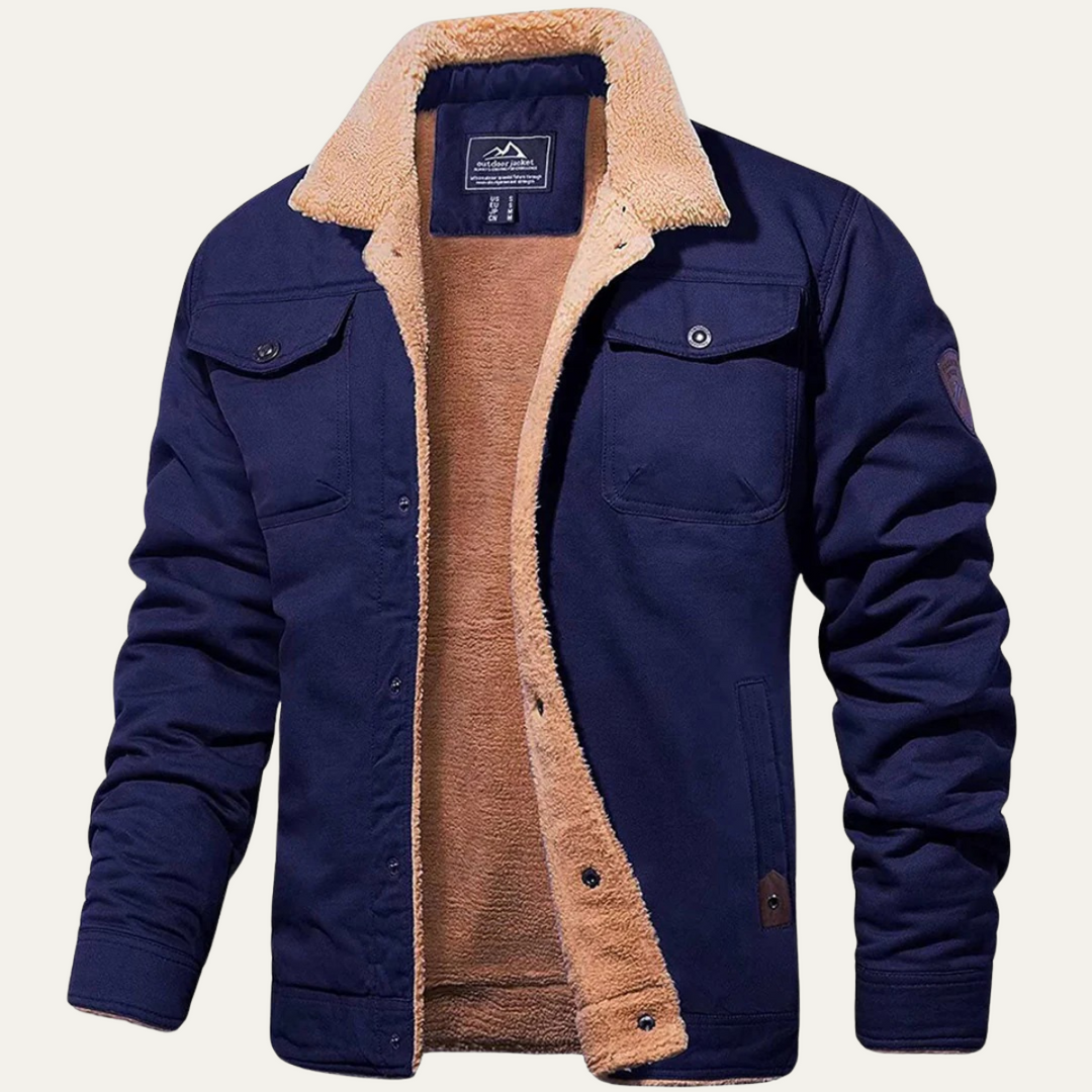 Warm Fleece-Lined Men's Winter Coat