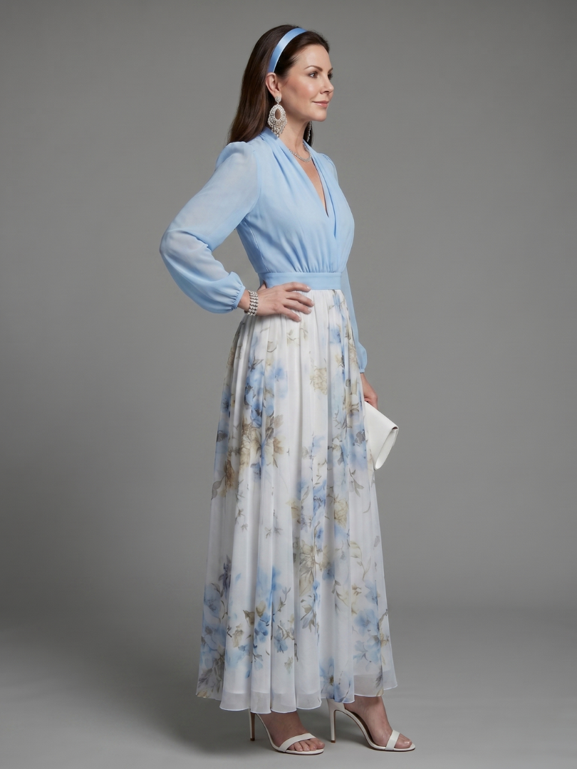 Elegant Floral Women Maxi Dress