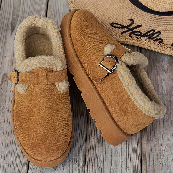 Cozy Women's Winter Ankle Boots with Warm Lining - Non-Slip Sole