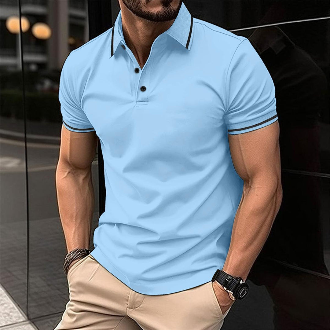 Classic Men's Short Sleeve Polo Shirt - Breathable and Comfortable