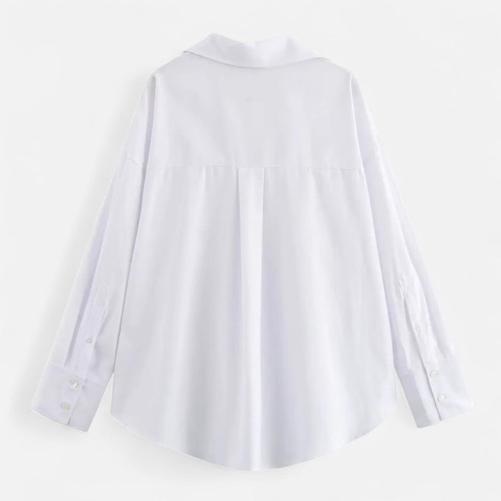 Elegant Classic Women's Long Sleeve Lapel Blouse