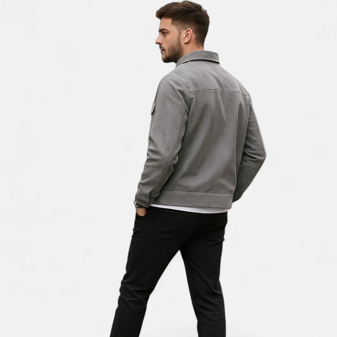 Elegant Suede Men's Jacket