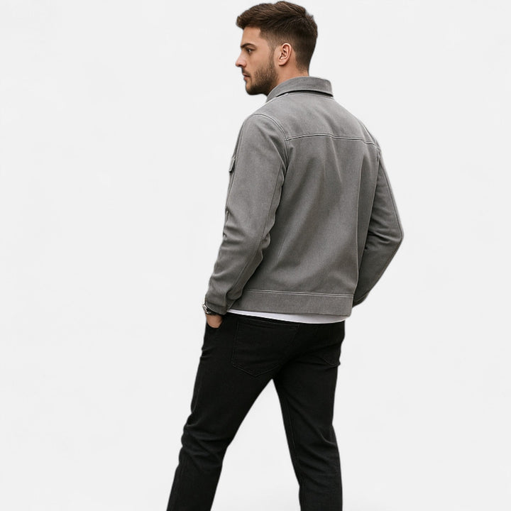 Elegant Suede Men's Jacket