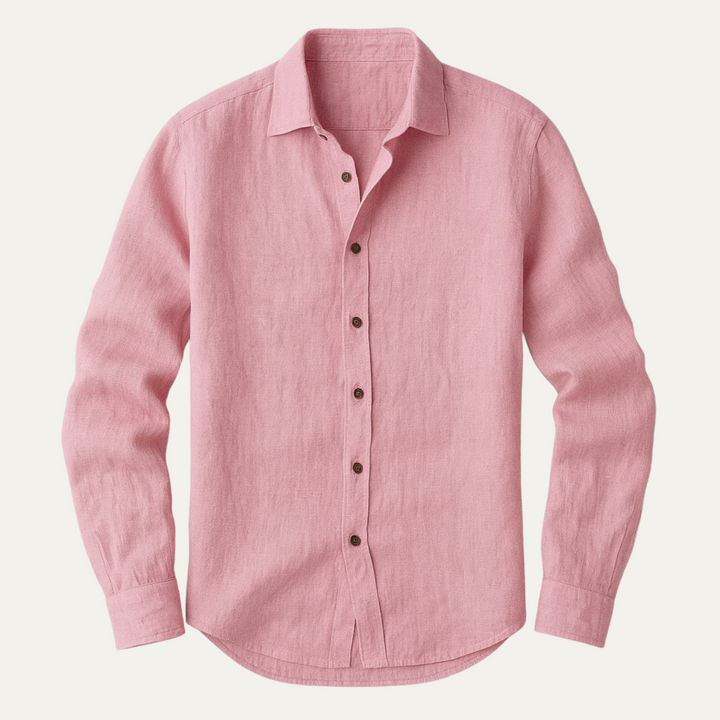 Vintage Breathable Men's Long Sleeve Cotton Shirt