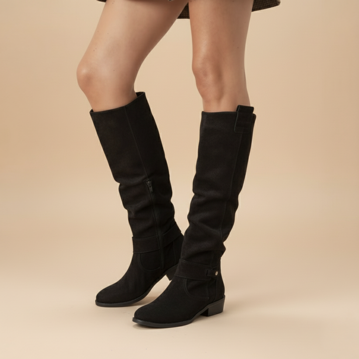 Elegant Suede Knee-High Boots for Women