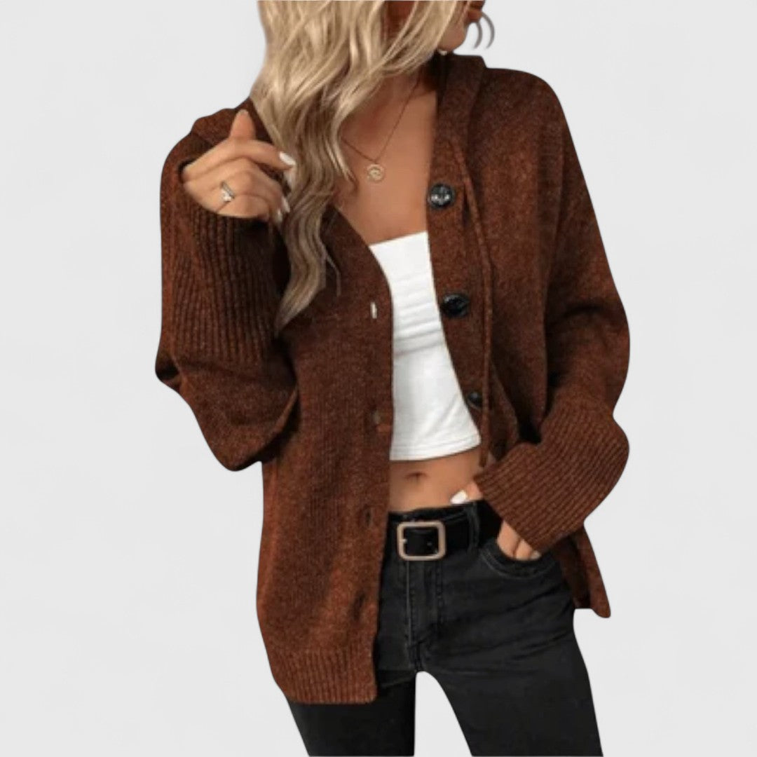 Classic Women's Button-Front Cardigan - Timeless and Versatile