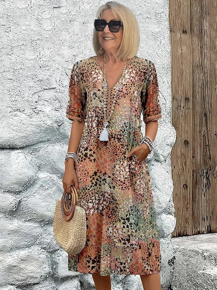 Colorful Stylish Women's Midi Dress
